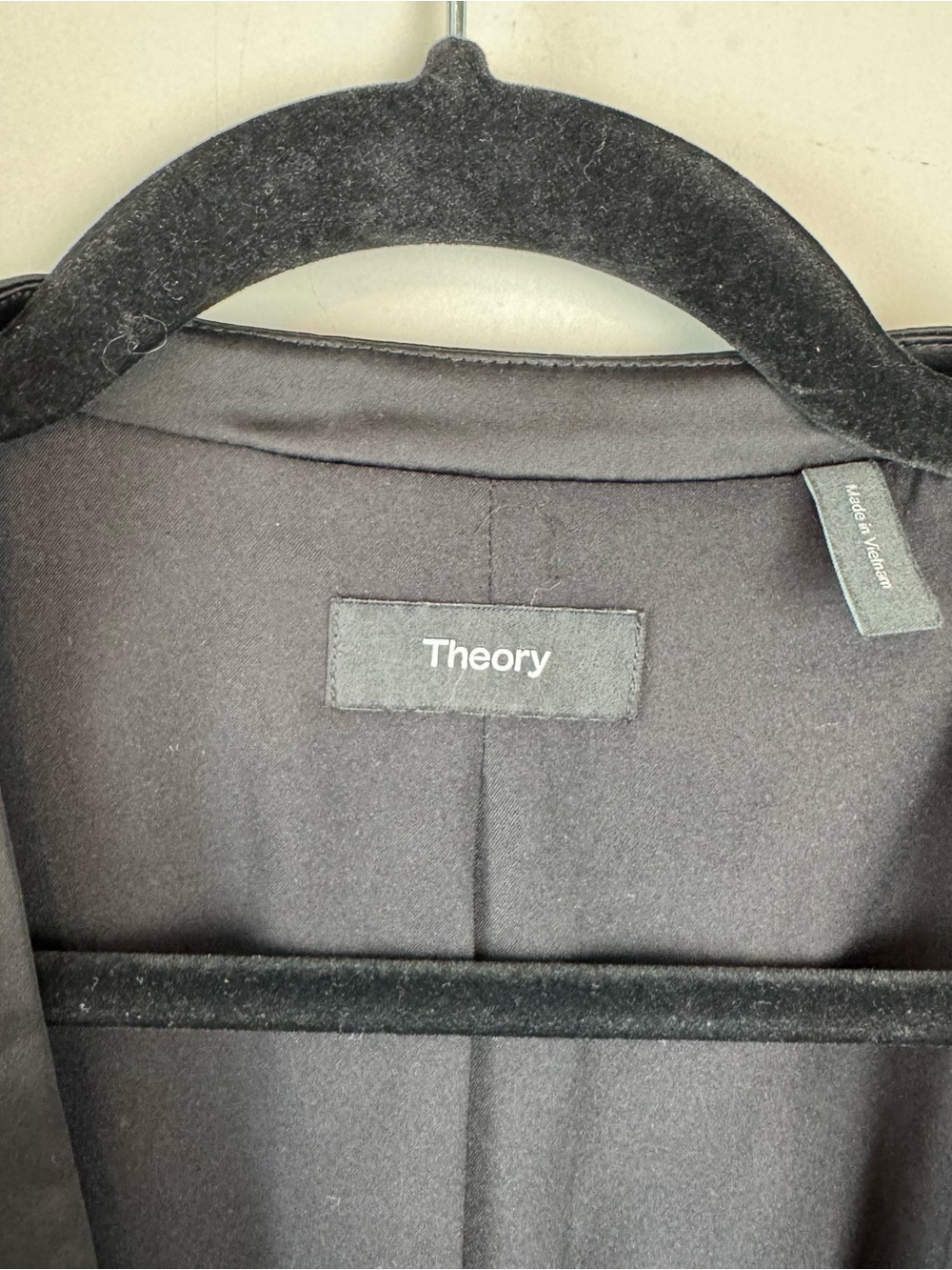 Theory Collarless Tuxedo Crepe Black Blazer 12 - Picture 7 of 11